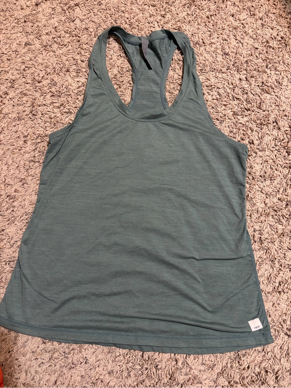 Vuori Racerback Tank Top in Teal Green